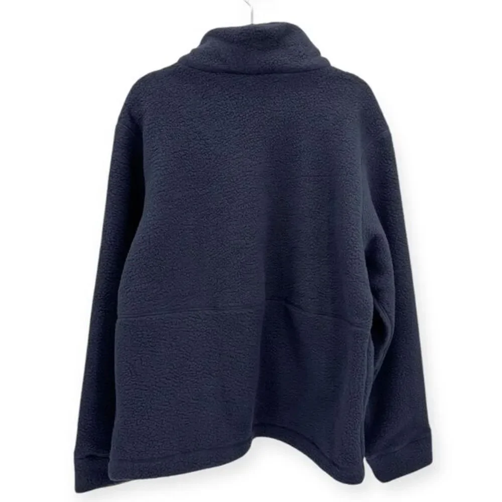The North Face Men's Size‎ Large Navy Dunraven Sherpa Full Zip Fleece Jacket